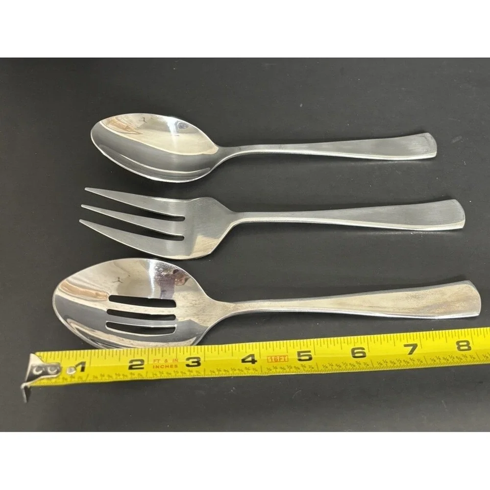 5 Tahari Home Serving Pieces Flatware Stainless Pie Server Serving Spoon Fork